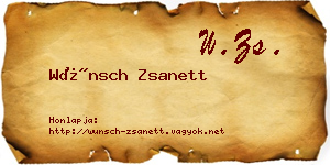Wünsch Zsanett névjegykártya